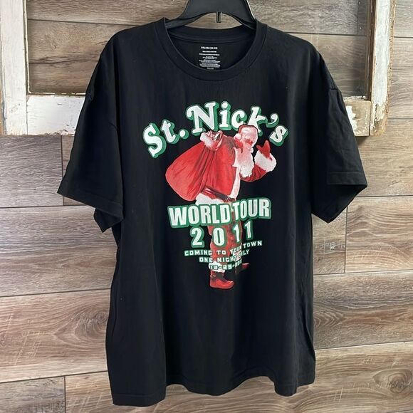 ST NICKS WORLD TOUR 2011 T Shirt Black with Graphic Short Sleeve 2XL Unisex - Picture 3 of 7